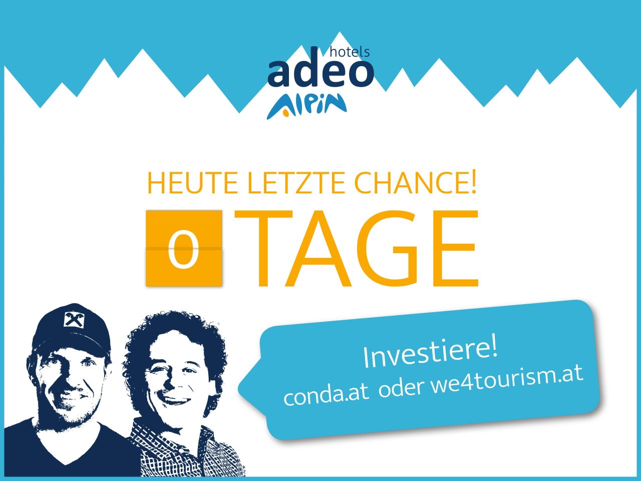 Nur noch 24 Stunden bis zum Kampagnen-Ende von adeo ALPIN