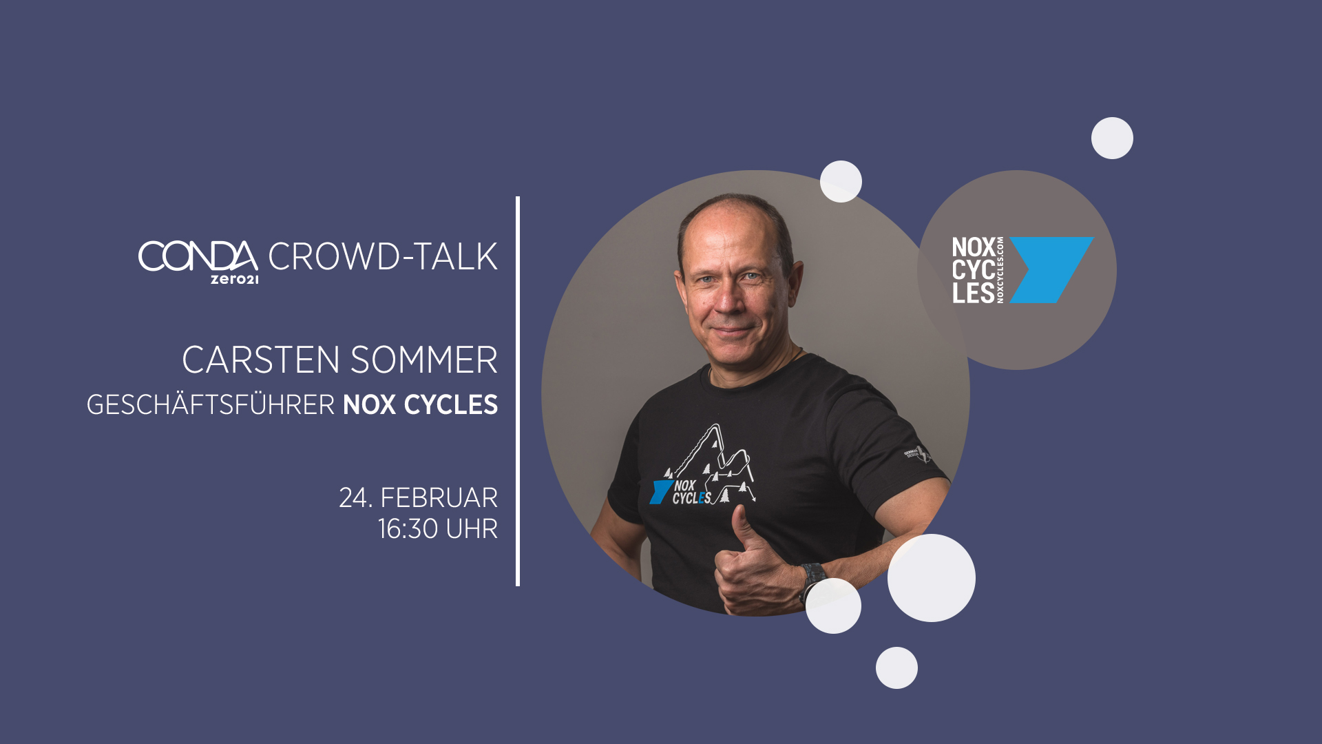 NOX Cycles - Einladung Crowdtalk - CONDA