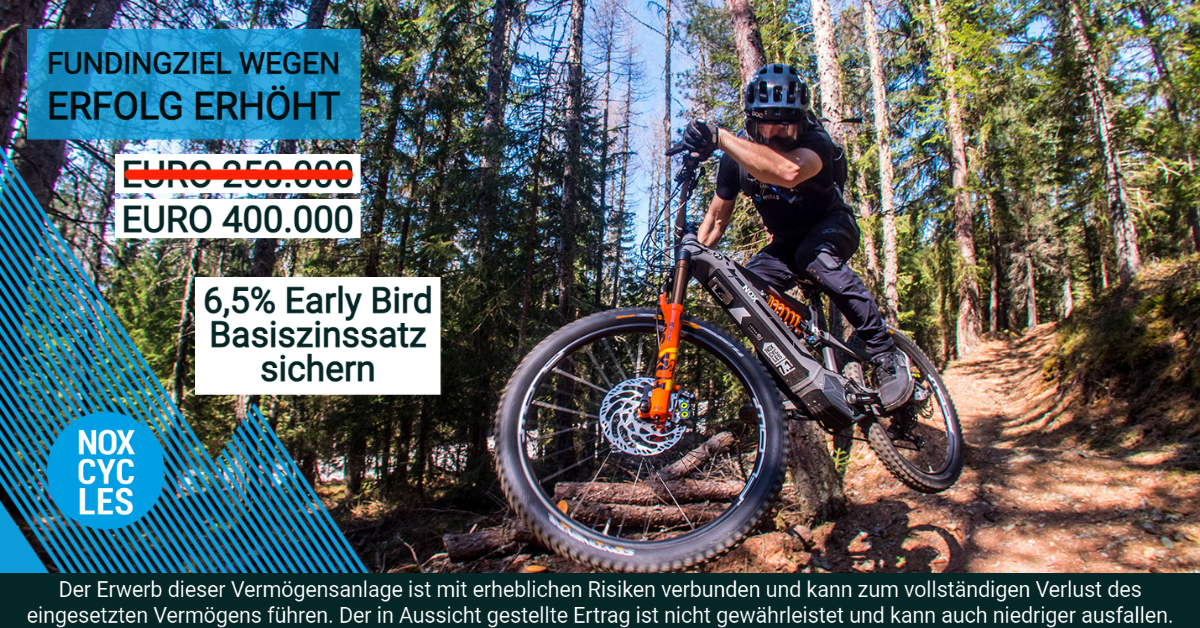 NOX Cycles - Fundingziel erhöht auf 400.000 - CONDA
