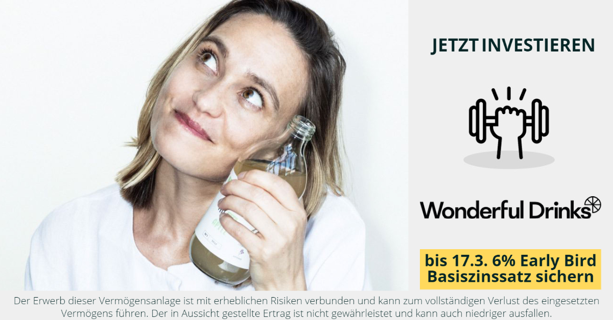 Jetzt investieren in Wonderful Drinks / Pona - bekannt aus Puls 4 - 2 Minuten 2 Millionen - CONDA
