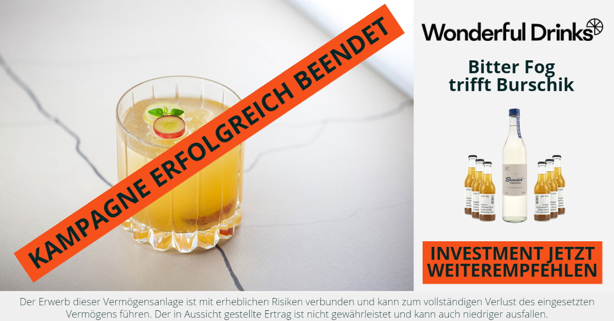 Wonderful Drinks - Jetzt Investment weiterempfehlen - CONDA